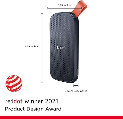 SanDisk 1TB Portable External SSD USB 3.2 Gen 2, USB-C Solid State Drive