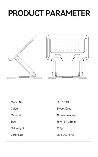 BWOO Adjustable Tablet Stand with 360 Rotation Rotation Base  ZJ143