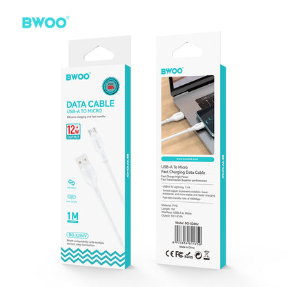 BWOO USB-A to MICRO Charging Data Cable 12W 1MX286V
