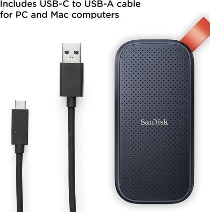 SanDisk 1TB Portable External SSD USB 3.2 Gen 2, USB-C Solid State Drive