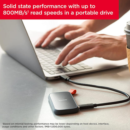 SanDisk 1TB Portable External SSD USB 3.2 Gen 2, USB-C Solid State Drive
