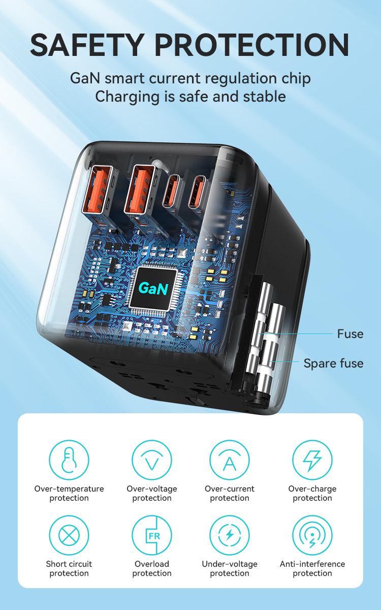 BWOO GaN III Travel Adapter 45W 4 in 1 BO-UC07