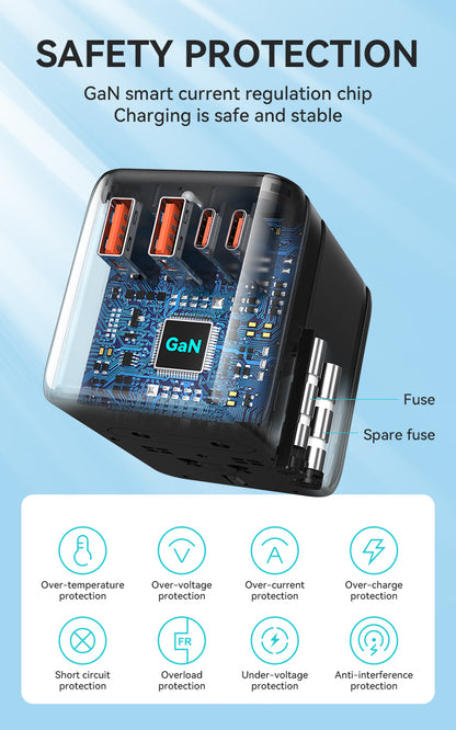 BWOO GaN III Travel Adapter 45W 4 in 1 BO-UC07