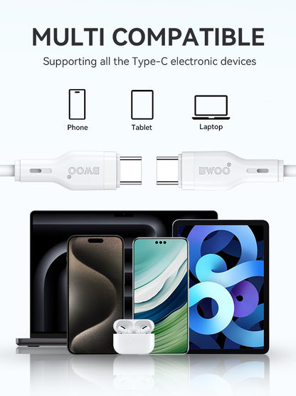 BWOO  USB-C to USB-C Fast Charging Cable 60 W 1M X286CC