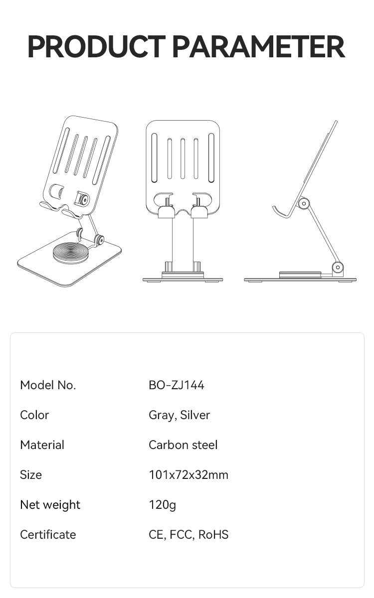 BWOO Adjustable Phone Stand with 360 Rotation Rotation Base  ZJ144