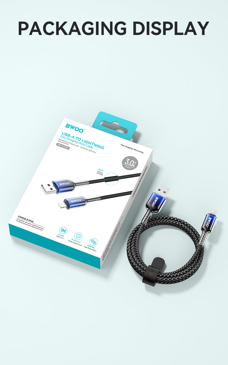 BWOO  USB-A to USB-C Charging Cable 3A 1M BO-X316L