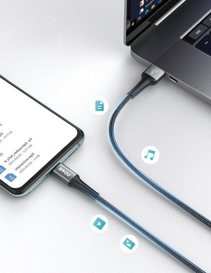 BWOO USB A to MICRO Fast Charging Cable PD  Nylon 1M X288V