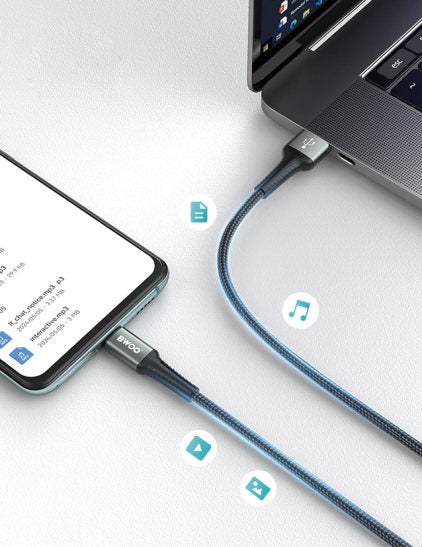 BWOO USB A to MICRO Fast Charging Cable PD  Nylon 1M X288V