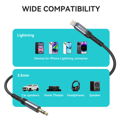 BWOO Lightning to 3.5mm Audio Cable  AUX068