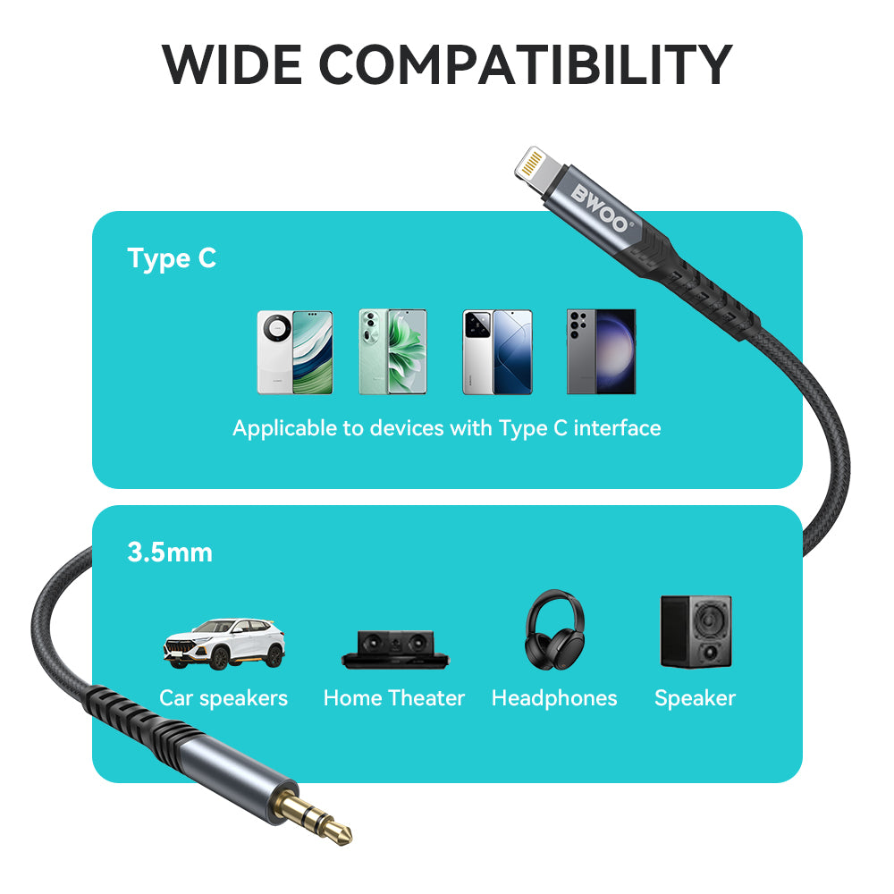 BWOO USB-C to 3.5mm Audio Cable AUX066