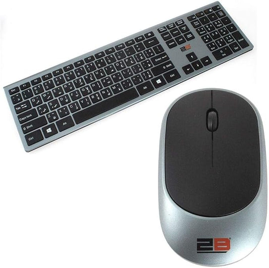2B Business Series Wireless Keyboard and Mouse Combo - Dark Gray*Black (KB306)
