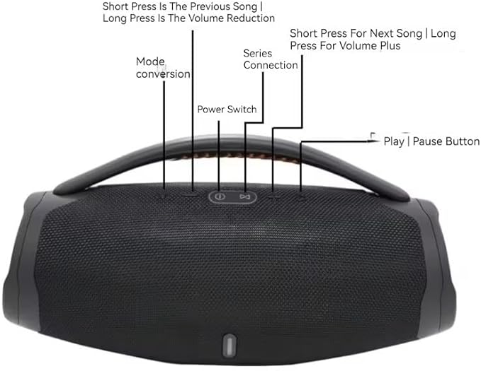 booms box3 - Wireless Speaker Phone , High Volume - Black