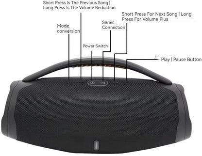 booms box3 - Wireless Speaker Phone , High Volume - Black