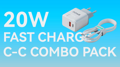 BWOO  Kit Charger + Type-C to Type-C 20W EU CDA157C-C CDA 157CC