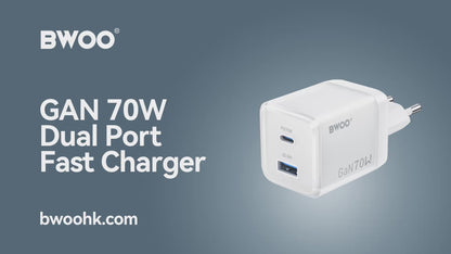 70W USB-C Dual ports GaN Charger BO-CDA224